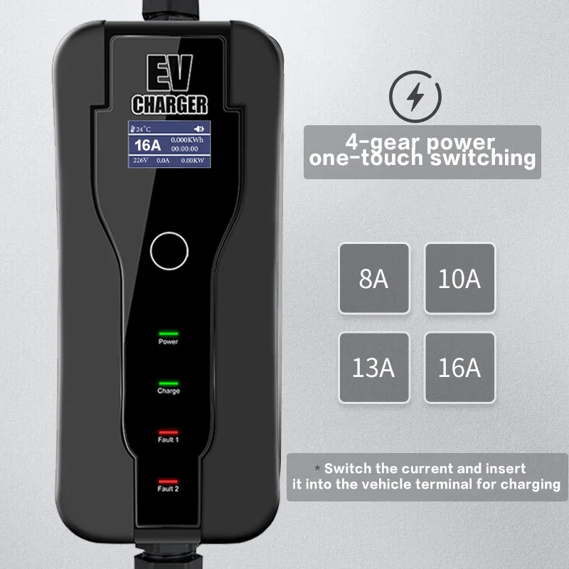 11KW 16A Portable EV Charger T - đánh giá và giá Type 2 Portable Ev Charger 11Kw Cee