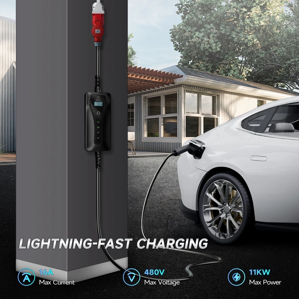 11KW 16A EV Charger Type 2 EVS - đánh giá và giá Type 2 Portable Ev Charger 11Kw Cee