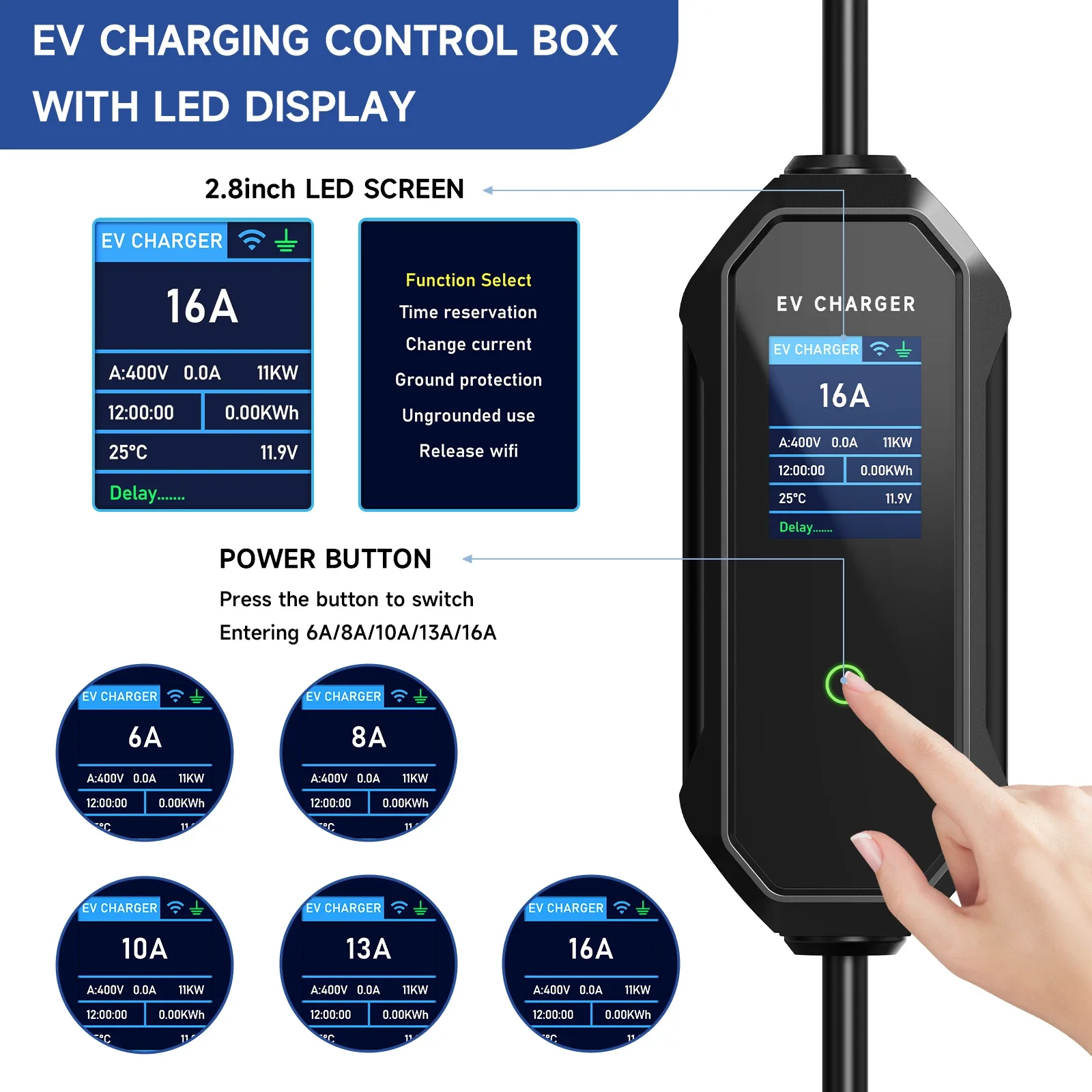 AFEEV Type 2 Portable EV Charg - đánh giá và giá Type 2 Portable Ev Charger 11Kw Cee